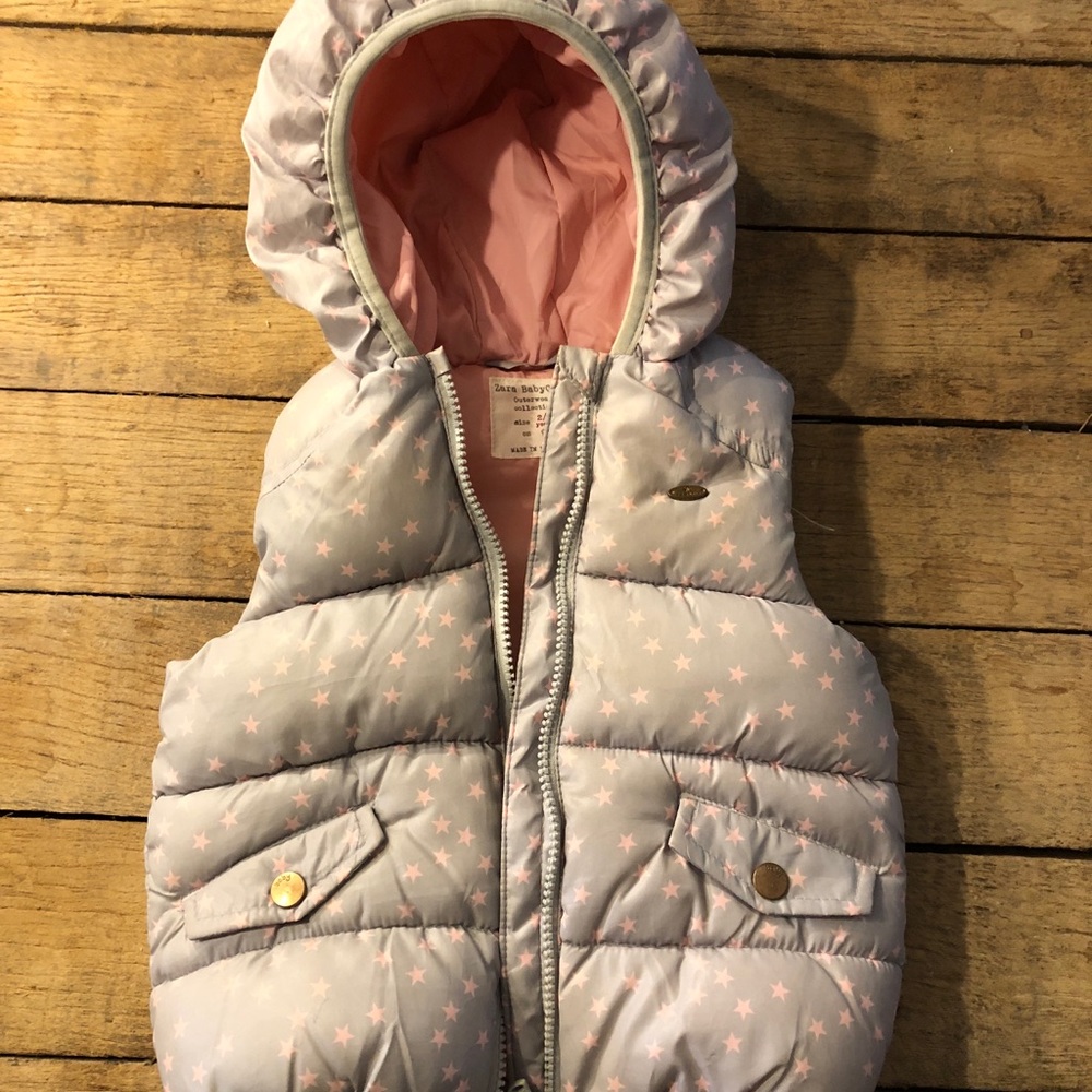 Zara Babygirl Puffer Vest 2/3T